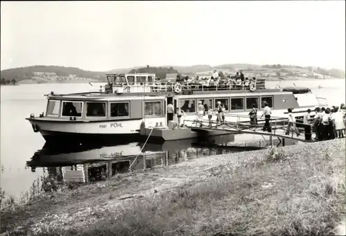 Ak Pöhl Vogtland, Talsperre, MS Pöhl