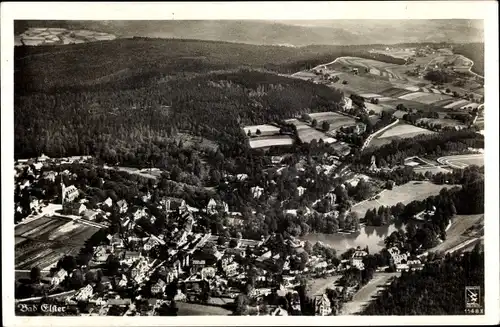 Ak Bad Elster im Vogtland, Ortsansicht, Fliegeraufnahme