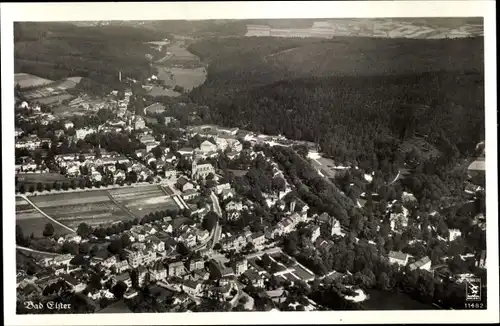 Ak Bad Elster im Vogtland, Fliegeraufnahme vom Ort