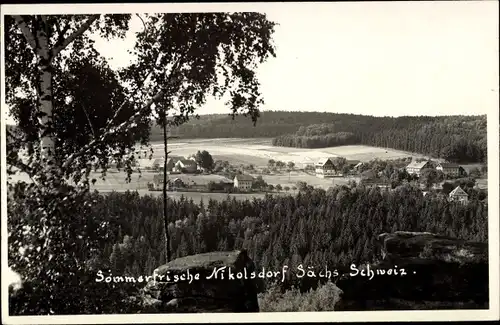 Foto Ak Nikolsdorf Königstein an der Elbe Sächsische Schweiz, Sommerfrische