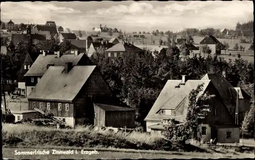 Ak Zinnwald Georgenfeld Altenberg im Erzgebirge, Ortspartie