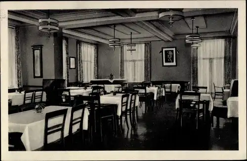 Ak Bad Elster im Vogtland, Kurheim Reichsbahn, Inh. Kurt Koch, Speisesaal