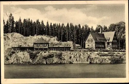 Ak Kriebstein Mittelsachsen, Zschopau Talsperre, Gaststätte