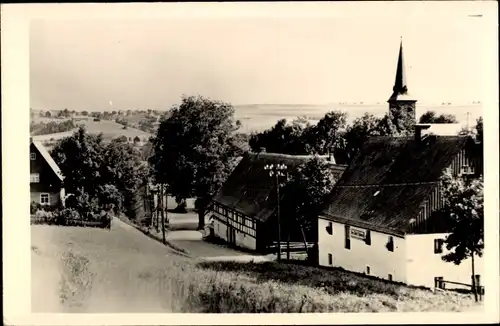 Ak Hermsdorf im Erzgebirge, Ortspartie, Kirchturm, Umgebung