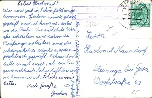 Foto Ak Schönfeld Steinfeld Bismark in der Altmark, Teilansichten, Kirche, Straßenpartie