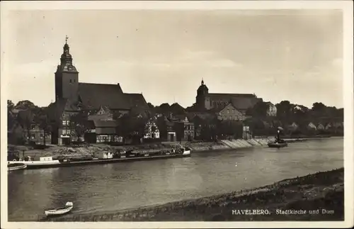 Ak Havelberg in Sachsen Anhalt, Stadtkirche und Dom