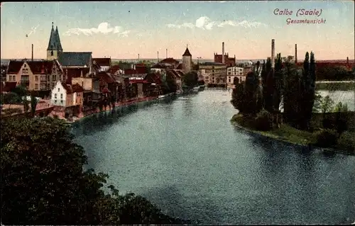 Ak Calbe an der Saale, Gesamtansicht