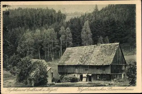 Ak Erlbach im Vogtland, Vogtländisches Bauernhaus