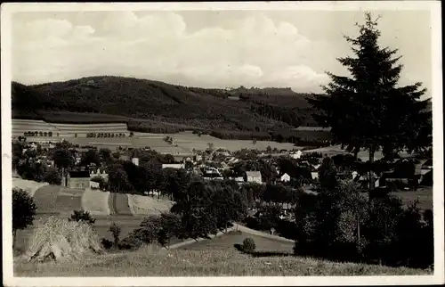 Ak Erlbach im Vogtland Sachsen, Blick auf Ortschaft und Umgebung