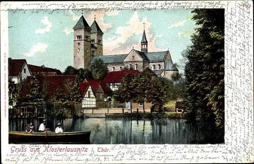 Ak Bad Klosterlausnitz in Thüringen, Teilansicht, Kirche