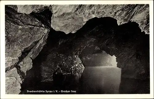 Ak Syrau Rosenbach im Vogtland, Drachenhöhle, Großer See