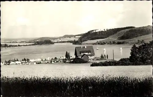 Ak Pirk Burgstein Weischlitz im Vogtland, Talsperre, Strandcafe