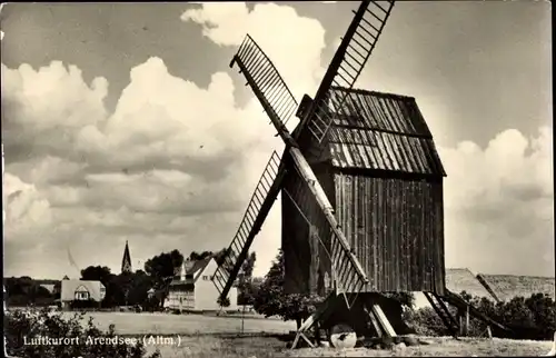Ak Arendsee Altmark, Blick auf die Windmühle