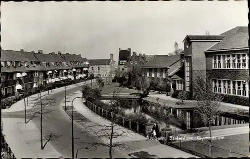 Ak Arnhem Gelderland Niederlande, Statenlaan Gymnasium