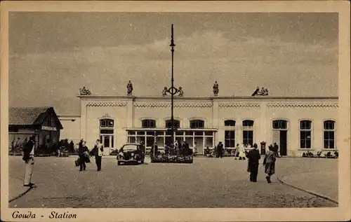 Ak Gouda Südholland Niederlande, Station