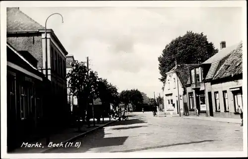 Ak Beek Gelderland Niederlande, Markt, Straßenpartie