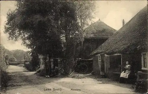 Ak Laren Nordholland Niederlande, Molenweg