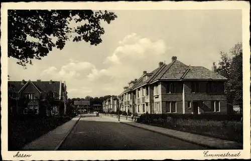 Ak Assen Drenthe Niederlande, Emmastraat