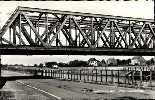 Ak Best Nordbrabant Niederlande, Spoorbrug over Wilhelminakanaal