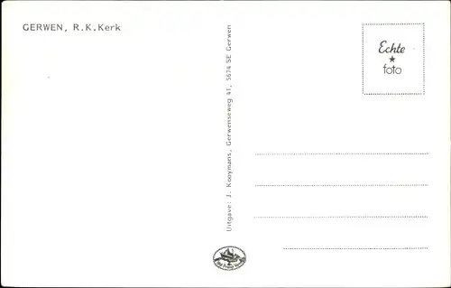 Ak Gerwen Nordbrabant, R. K. Kerk