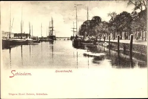 Ak Schiedam Südholland Niederlande, Havenhoofd