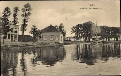 Ak Brielle Südholland, Aankomst der Maasnymph