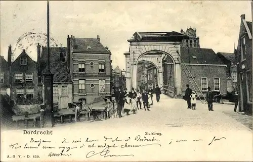 Ak Dordrecht Südholland Niederlande, Sluisbrug