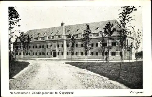 Ak Oegstgeest Südholland Niederlande, Nederlandsche Zendingsschool, Voorgevel