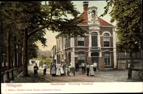 Ak Hillegom Südholland Niederlande, Hoofdstraat, Voormalig Raadhuis