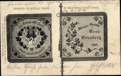 Ak Grasberg in Niedersachsen, Fahnenweihe und 40 Jahrfeier Männergesangverein 1904