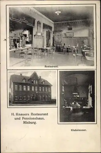 Ak Misburg Hannover in Niedersachsen, Restaurant und Pensionshaus, Innenansicht