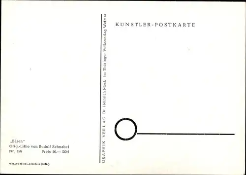 Künstler Ak Schnabel, R., Bären, Jungtiere