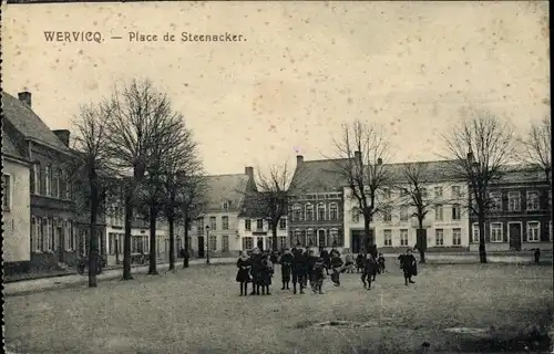 Ak Wervik Wervicq Westflandern, Place de Steenacker