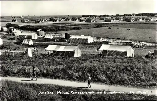 Ak Hollum Ameland Friesland Niederlande, Kampeerterrein met Bungalowdorp De Blieke