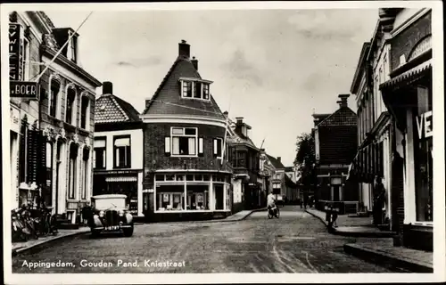 Ak Appingedam Groningen Niederlande, Gouden Pand, Kniestraat