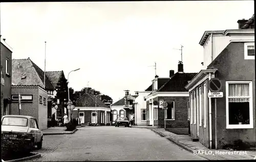 Ak Baflo Het Hogeland Groningen, Heerestraat, Auto, Verkehrsschild