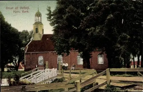 Ak Delfzijl Groningen, Herv. Kerk