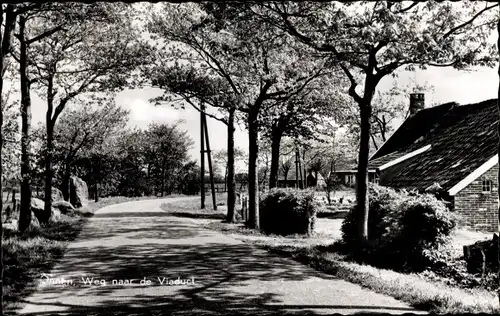 Ak Onnen Groningen Niederlande, Weg naar de Viaduct