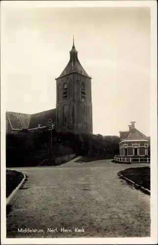 Ak Middelstum Loppersum Groningen Niederlande, Ned. Herv. Kerk