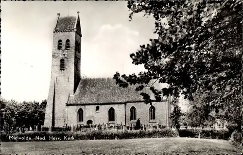 Ak Midwolde Groningen Niederlande, Ned. Herv. Kerk