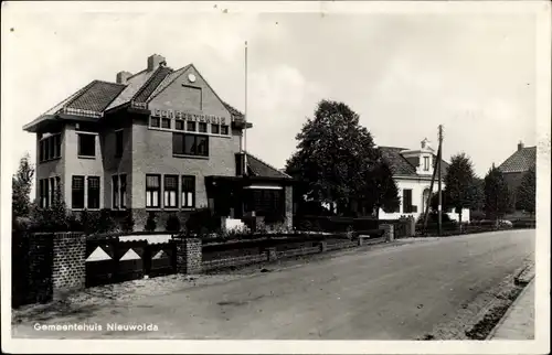 Ak Nieuwolda Groningen Niederlande, Gemeentehuis