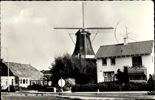 Ak Loppersum Groningen, Molen de Stromvogel