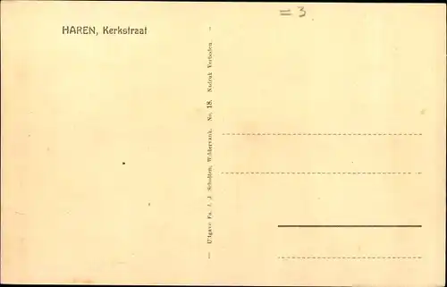 Ak Haren Groningen Niederlande, Kerkstraat
