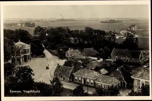 Ak Eenrum Groningen, Ort aus Vogelschau