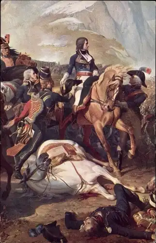 Ak Der General Bonaparte an der Schlacht bei Rivoli, 14 Januar 1797