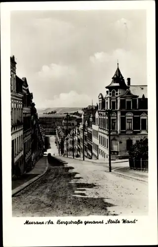Ak Meerane in Sachsen, Bergstraße, genannt Steile Wand