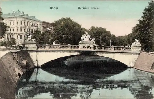 Ak Berlin Tiergarten, Herkulesbrücke