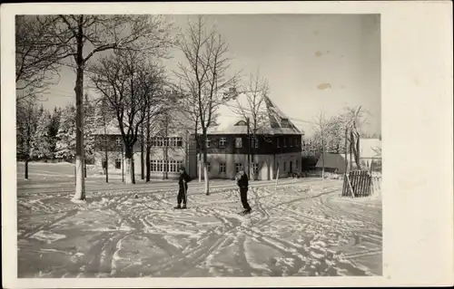 Ak Jöhstadt im Erzgebirge Sachsen, Schullandheim Staatsrealgymnasium Annaberg, Winter