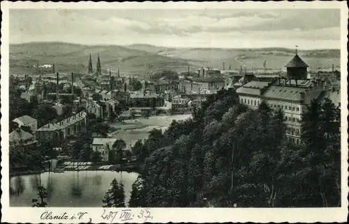 Ak Oelsnitz Vogtland, Teilansicht