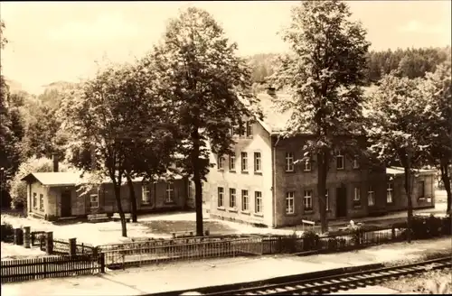 Ak Barthmühle Pöhl im Vogtland, Ferienheim des Rates der Stadt Gera
